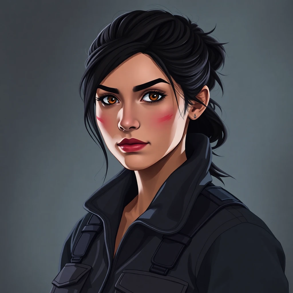 Anya Petrova - determined character portrait